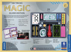 Thames & Kosmos Magic: Silver Edition | Kit de 100 trucos de magia con 24 accesorios | Manual a todo color de 72 páginas y 26 videos tutoriales | Reconocido por FISM | A partir de 8 años