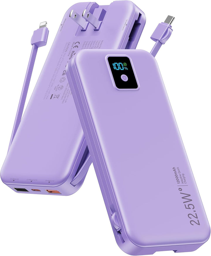 Cargador portátil, cargador de batería de carga rápida de 12000 mAh...