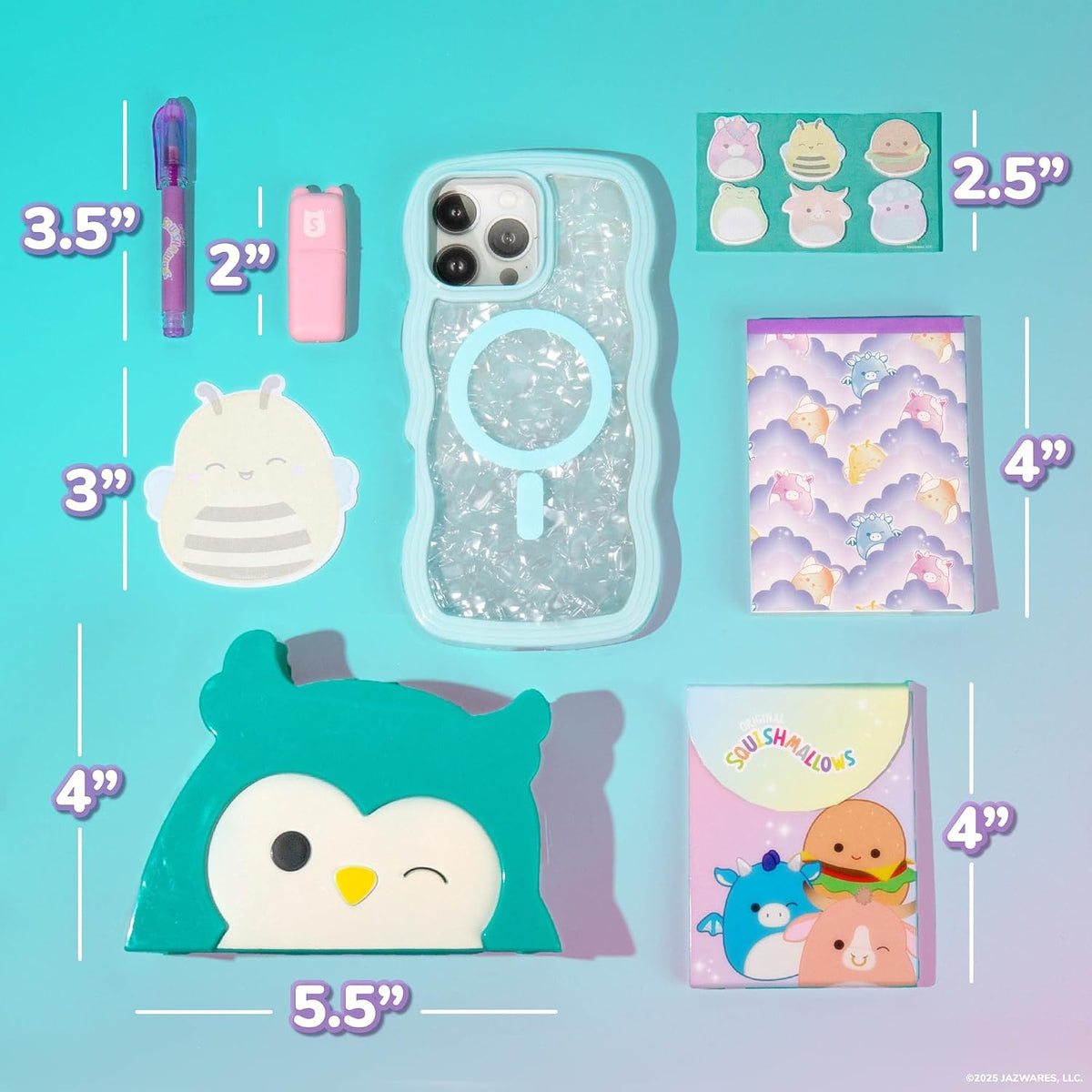 Squishmallows Original Mini Squish Squad Collection, Set de Papelería, Más de 750 Piezas