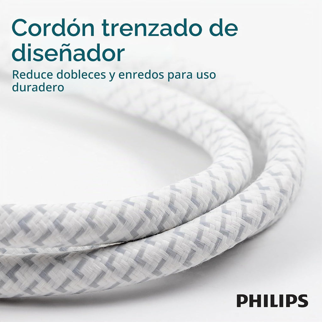Philips Regleta protectora de sobretensiones, cable de extensión trenzado