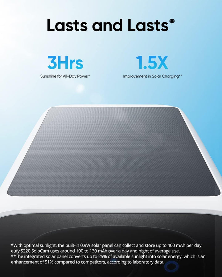 eufy Security S220 SoloCam Pack de 3 cámaras, sistema de seguridad...