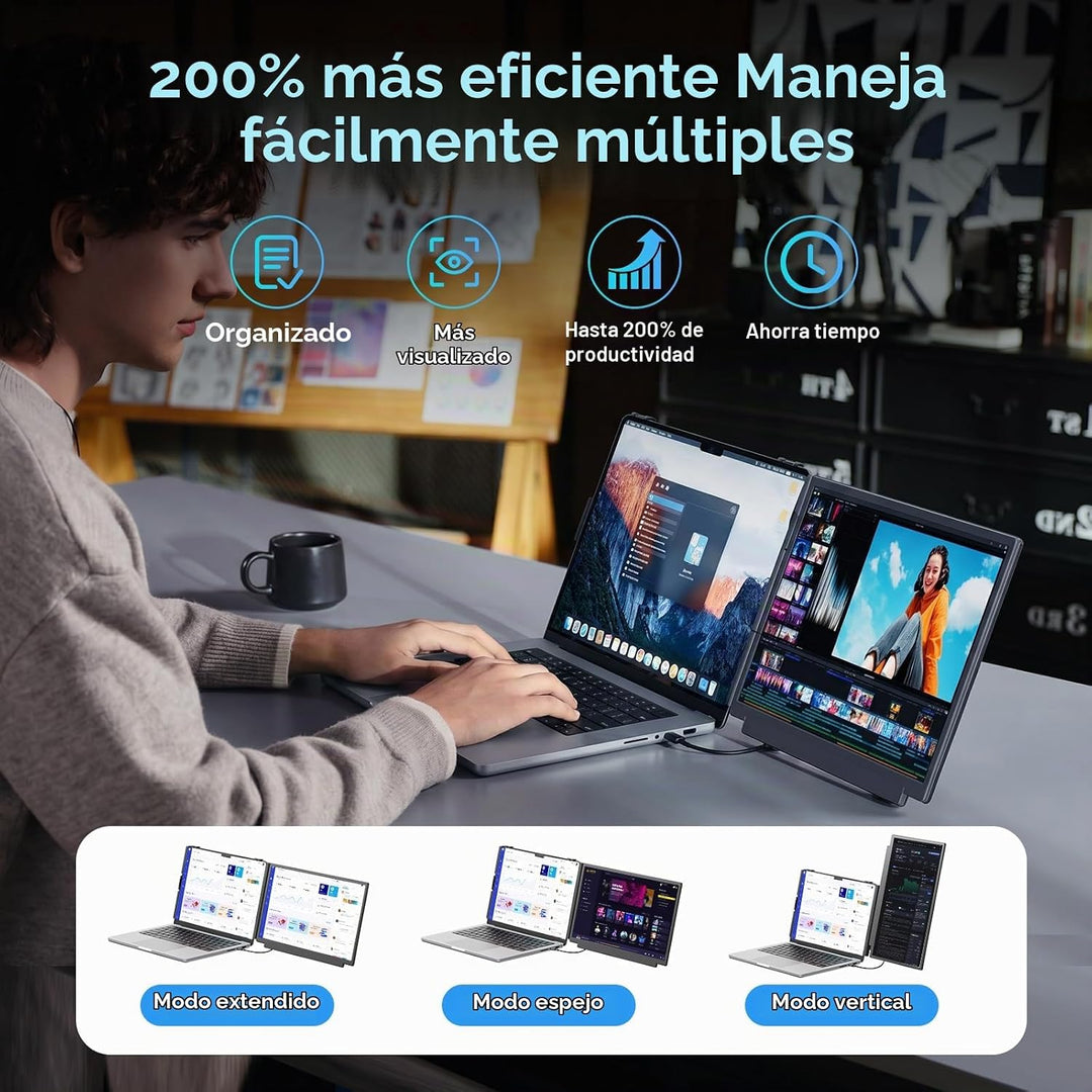 Wixzet Extensor de pantalla para laptop, 15.6 pulgadas FHD 1080P IP...