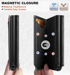 BULLIANT Billetera de cuero para hombre, tarjetero con clip para di...