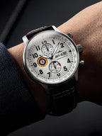 Reloj analógico AV-4011 Hawker Hurricane, con mecanismo de cuarzo japonés, con correa de piel, de AVI-8