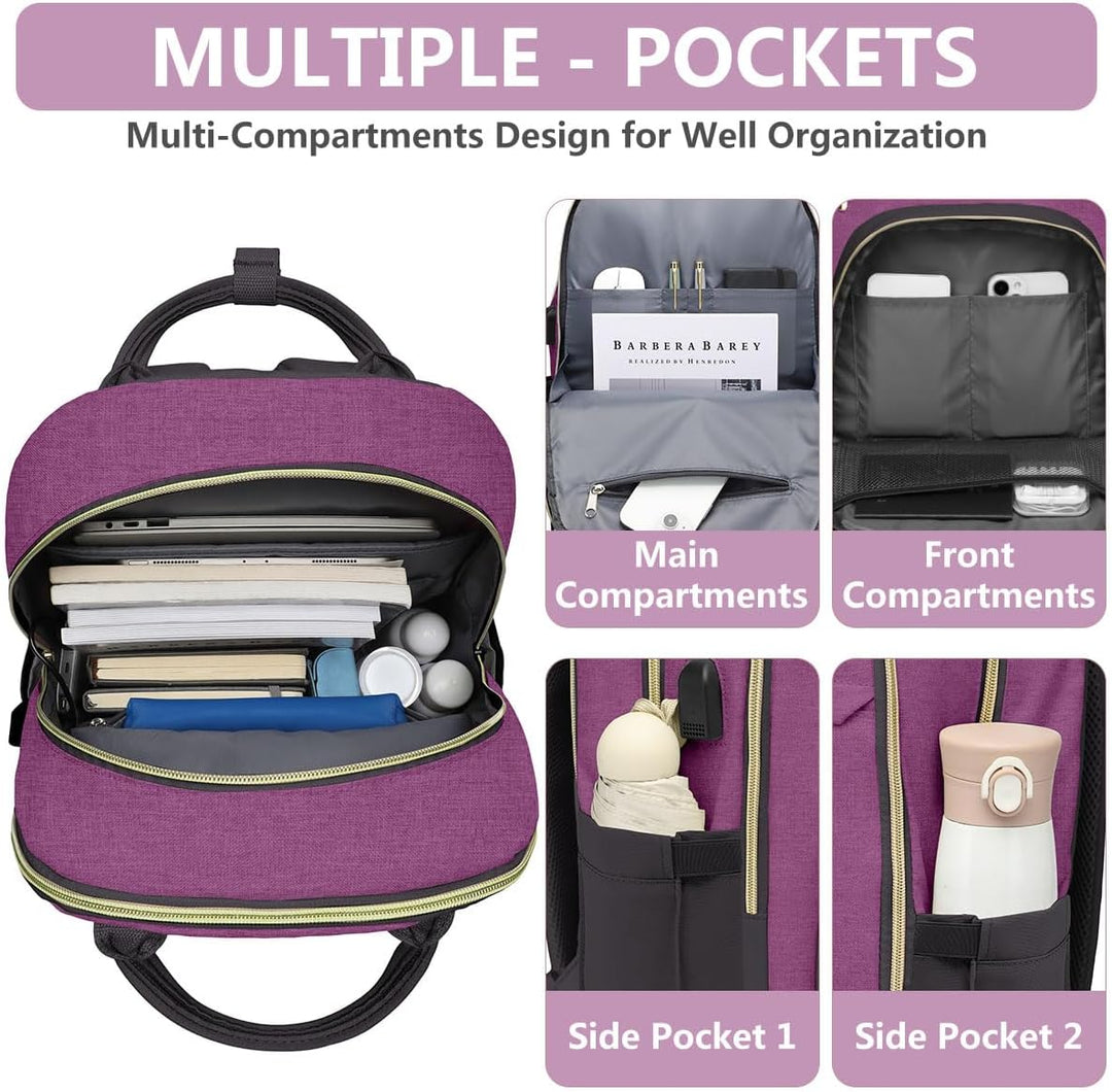 Mochila para laptop para mujer, bolsa de trabajo, mochila de viaje...