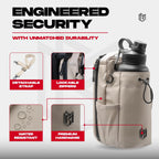 Bolsa magnética para botellas para hombres y mujeres, bolsa de gimnasio para gimnasio, viajes, trabajo y deportes, mantén tus artículos fuera del suelo sucio del gimnasio con accesorio magnético (crema)