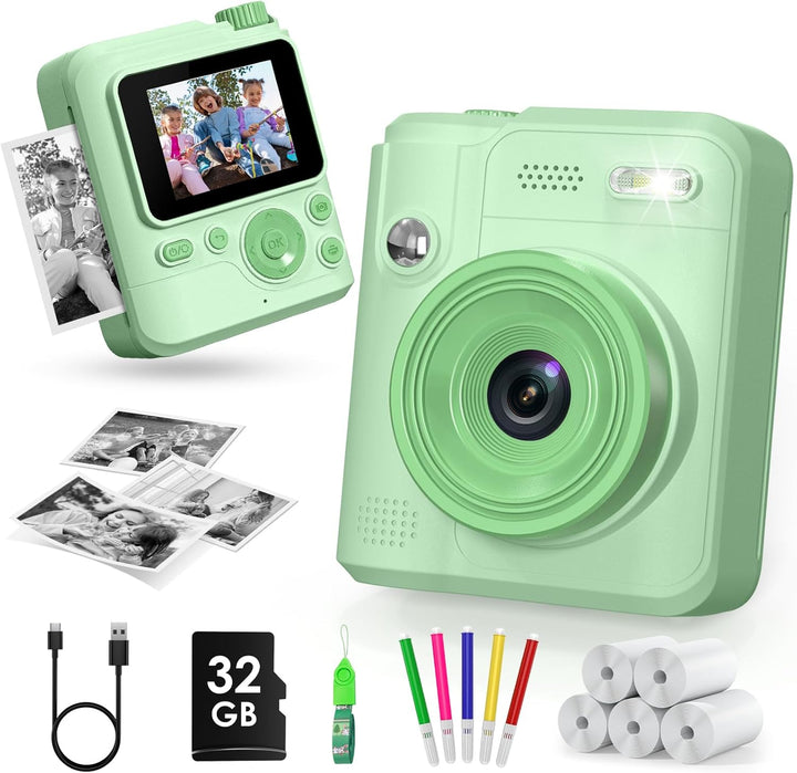 Gofunly Impresión instantánea de cámara para niños, juguete de cáma...