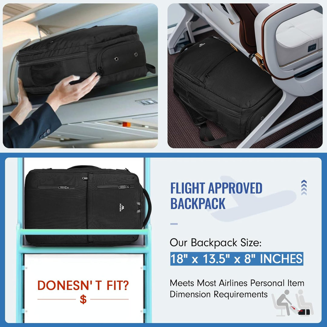 MATEIN - Mochila de viaje, equipaje de mano de transporte aprobado...