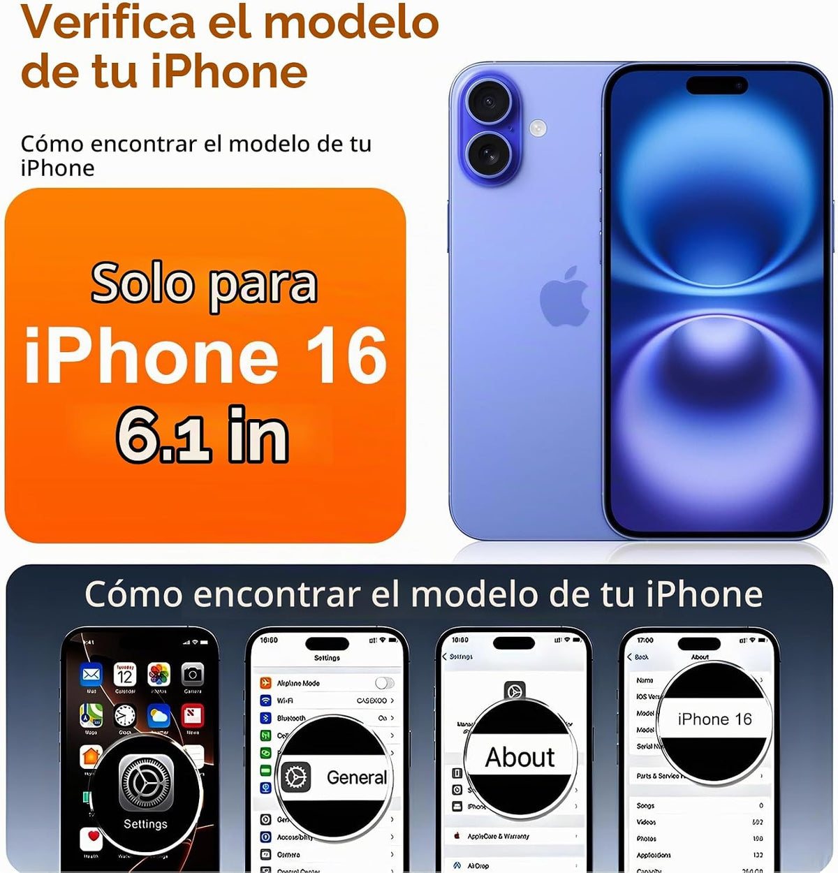 SPIDERCASE - Funda magnética para iPhone 16, soporte integrado, color negro
