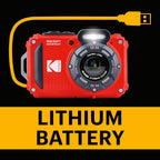 KODAK PIXPRO WPZ2 16MP Waterproof Digital Camera, 15m, 4X Zoom, Red, Rojo
