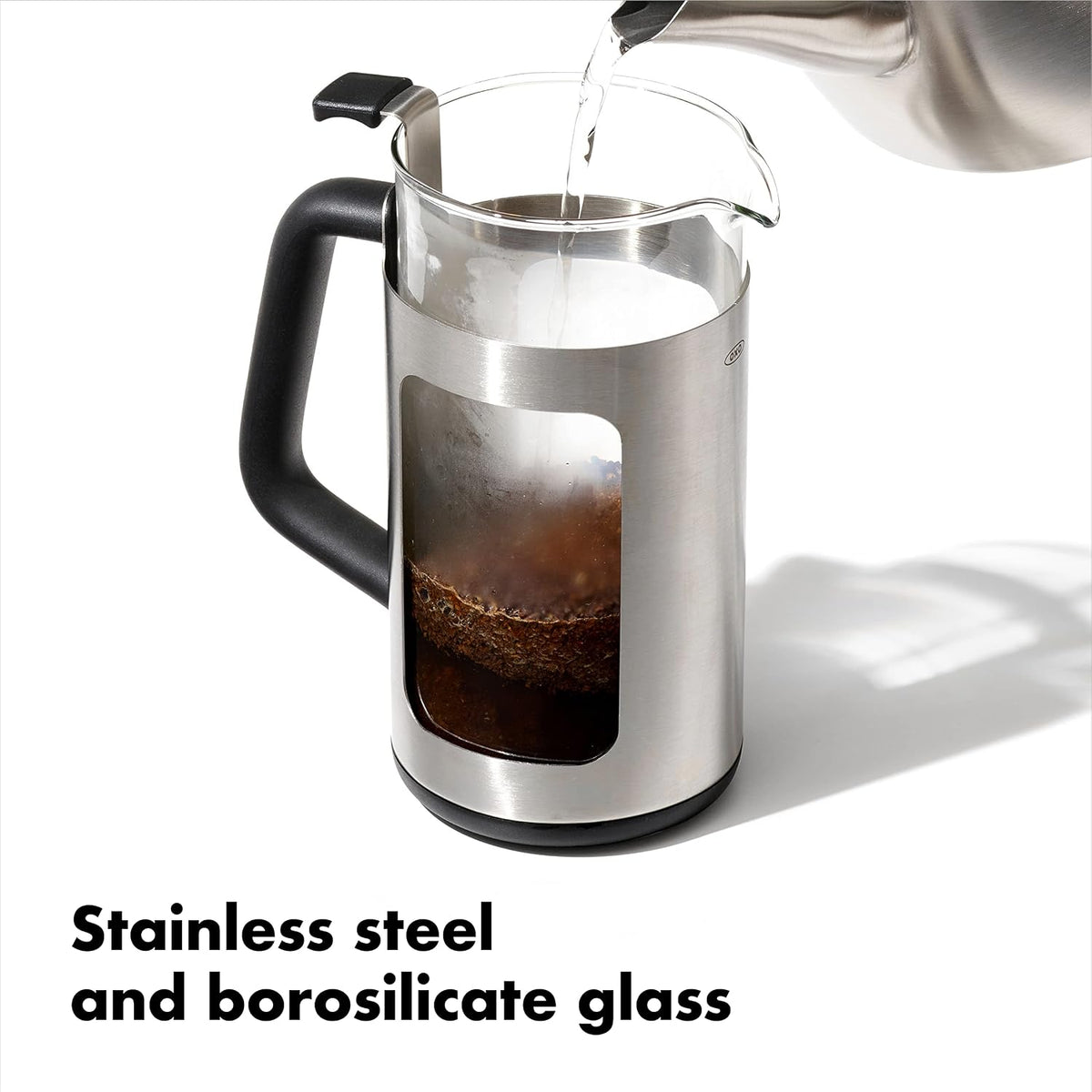 OXO Brew - Prensa francesa de 8 tazas con elevador de tierra