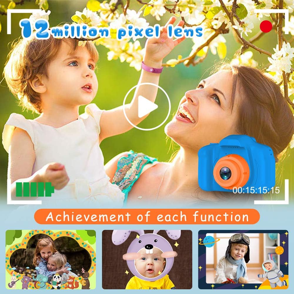 Dylanto Cámara de selfie mejorada para niños, regalos de cumpleaños...