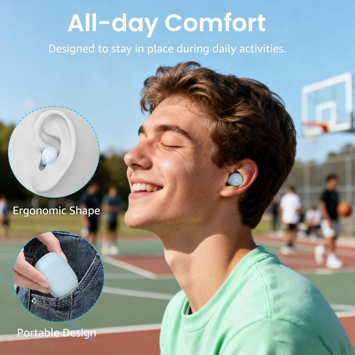 TOZO Auriculares inalámbricos A1 Bluetooth 5.3 de peso ligero en el...