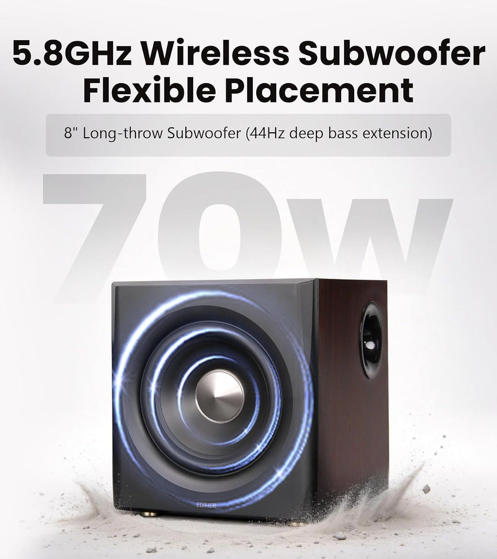 Edifier S355DB 2.1 Altavoces alimentados para estantería, audio de alta