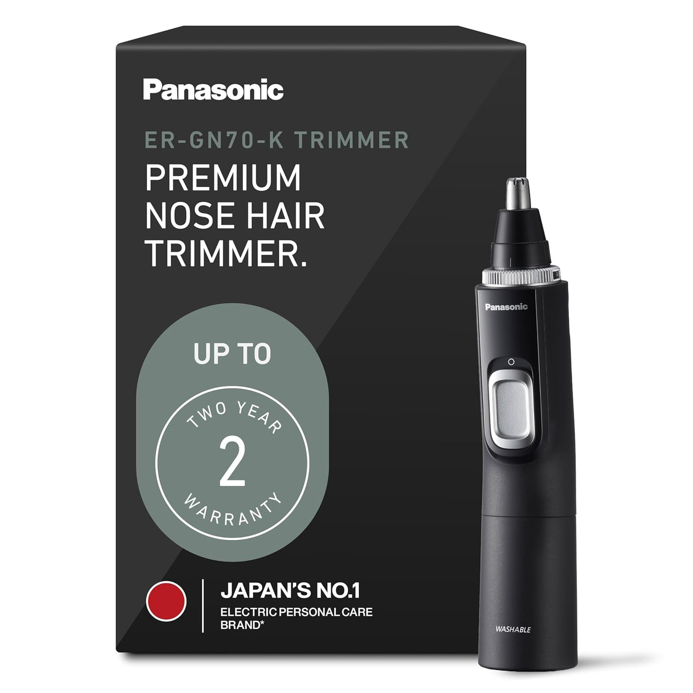 Panasonic ER-GN70-K - Recortadora de pelo de orejas y nariz para ho...