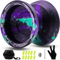 FETESNICE Yoyo profesional de mariposa Y26 - Yoyo giratorio de dedo de doble modo receptivo/no responde, para niños, adultos y jugadores de competencia | Yoyo profesional con 10 cuerdas + estuche y