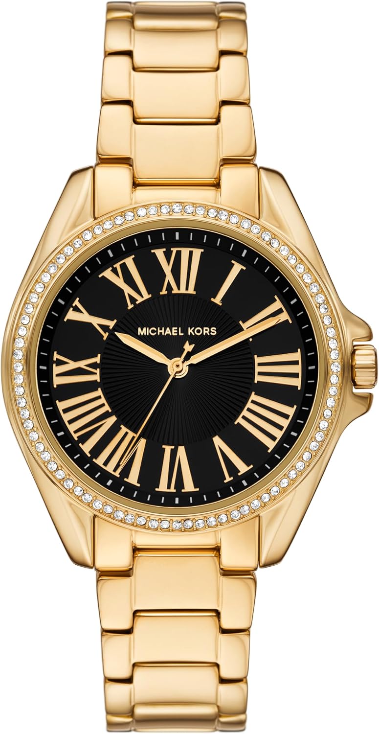 Reloj para mujer Michael Kors Kaycie, pulsera de acero inoxidable y pavé de cristales para mujer