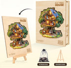 Rompecabezas de casa de árbol de elfos, regalos para adultos, 175 piezas de 11.4 x 11 pulgadas