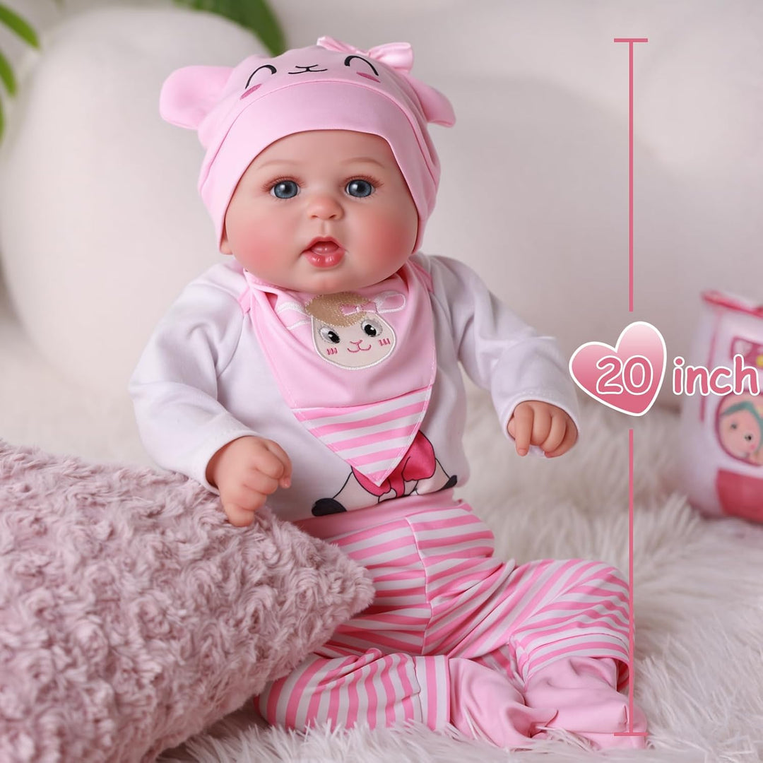 BABESIDE Drink and Wet Reborn Baby Dolls Girl - Muñeca de vinilo su...