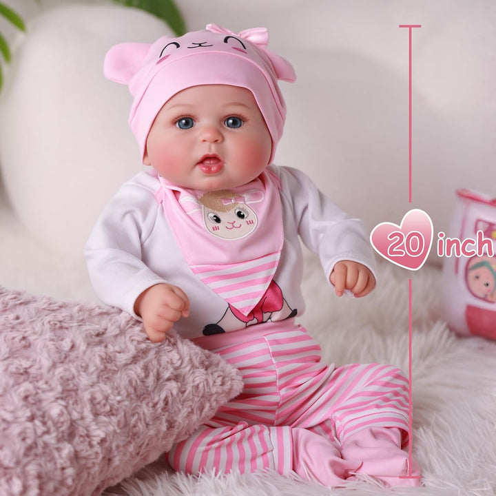 BABESIDE Drink and Wet Reborn Baby Dolls Girl - Muñeca de vinilo su...