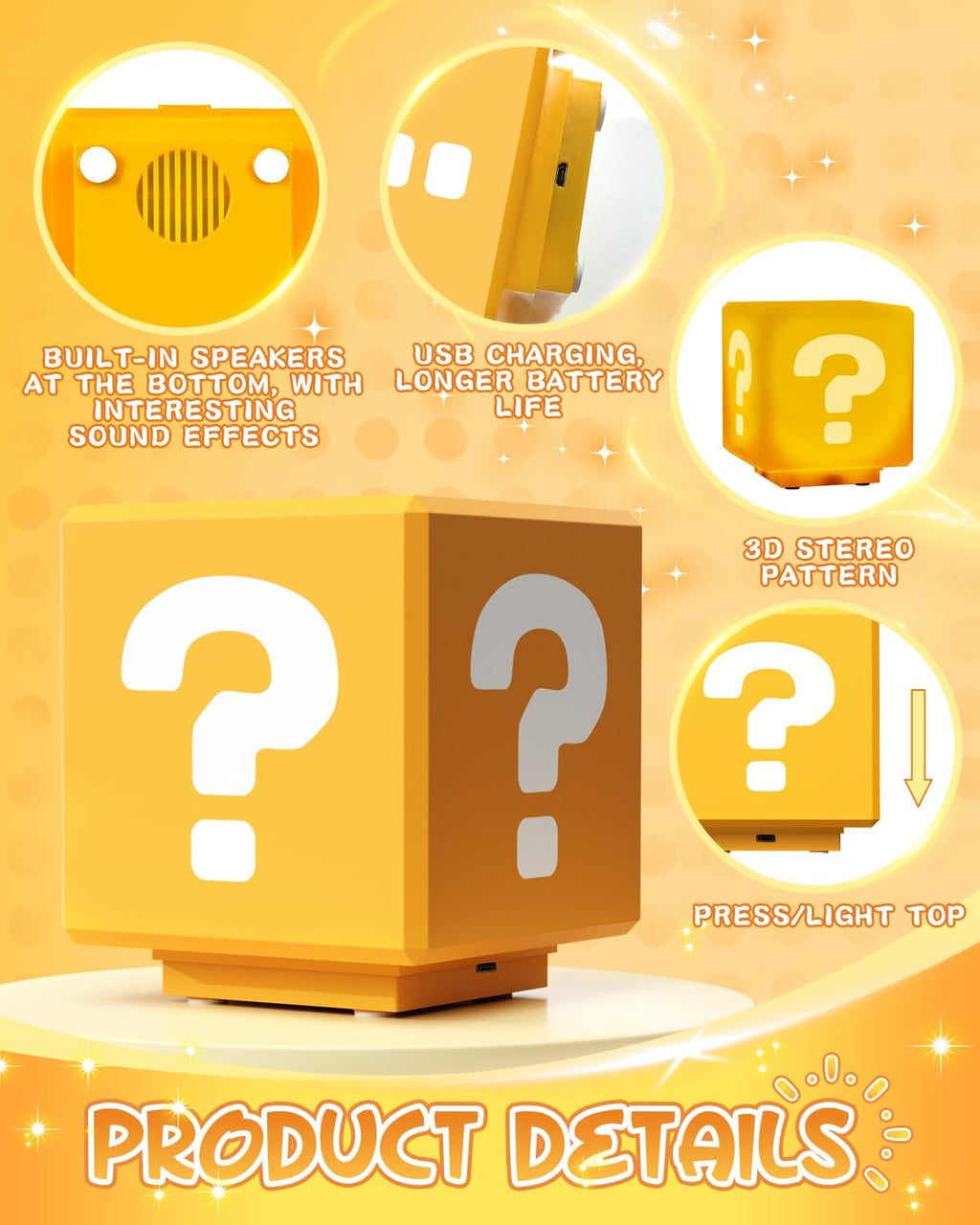 Super Bros Juguetes para Niños 4-6 Luz Nocturna para Niños con Efectos de Sonido de Juego