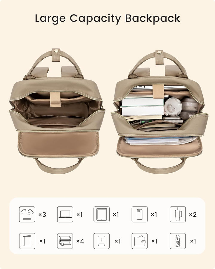 LOVEVOOK - Mochila para laptop para mujer con bolsillo gigante para...