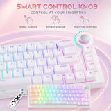 Gaozen Teclado mecánico para juegos FURYCUBE 68% con retroiluminaci...