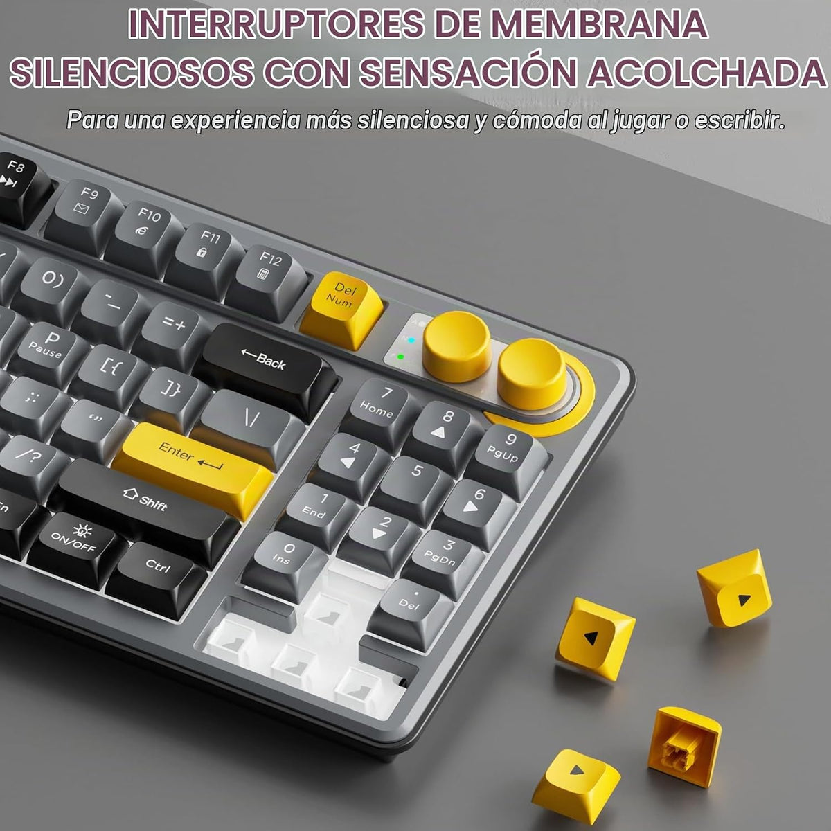 SOLAKAKA SK90 75% Teclado Inalámbrico para Juegos - 4000mAh Tri-Mod...