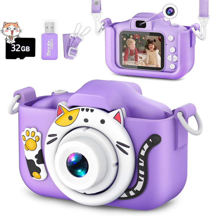 Cámara para niños DITUPAN para niñas y niños, cámara digital para n...
