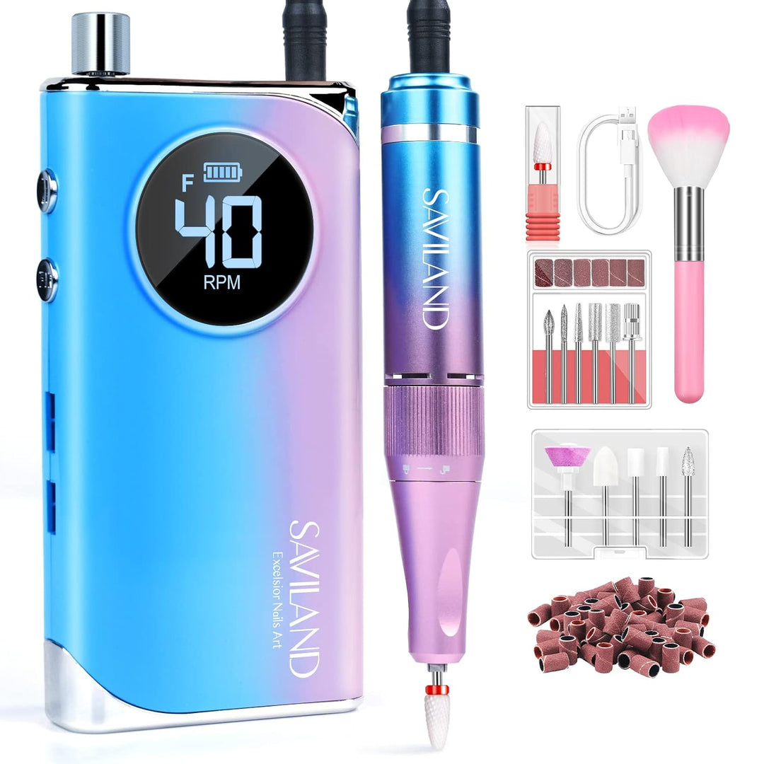 SAVILAND Taladro de uñas eléctrico: Taladro de uñas profesional de...