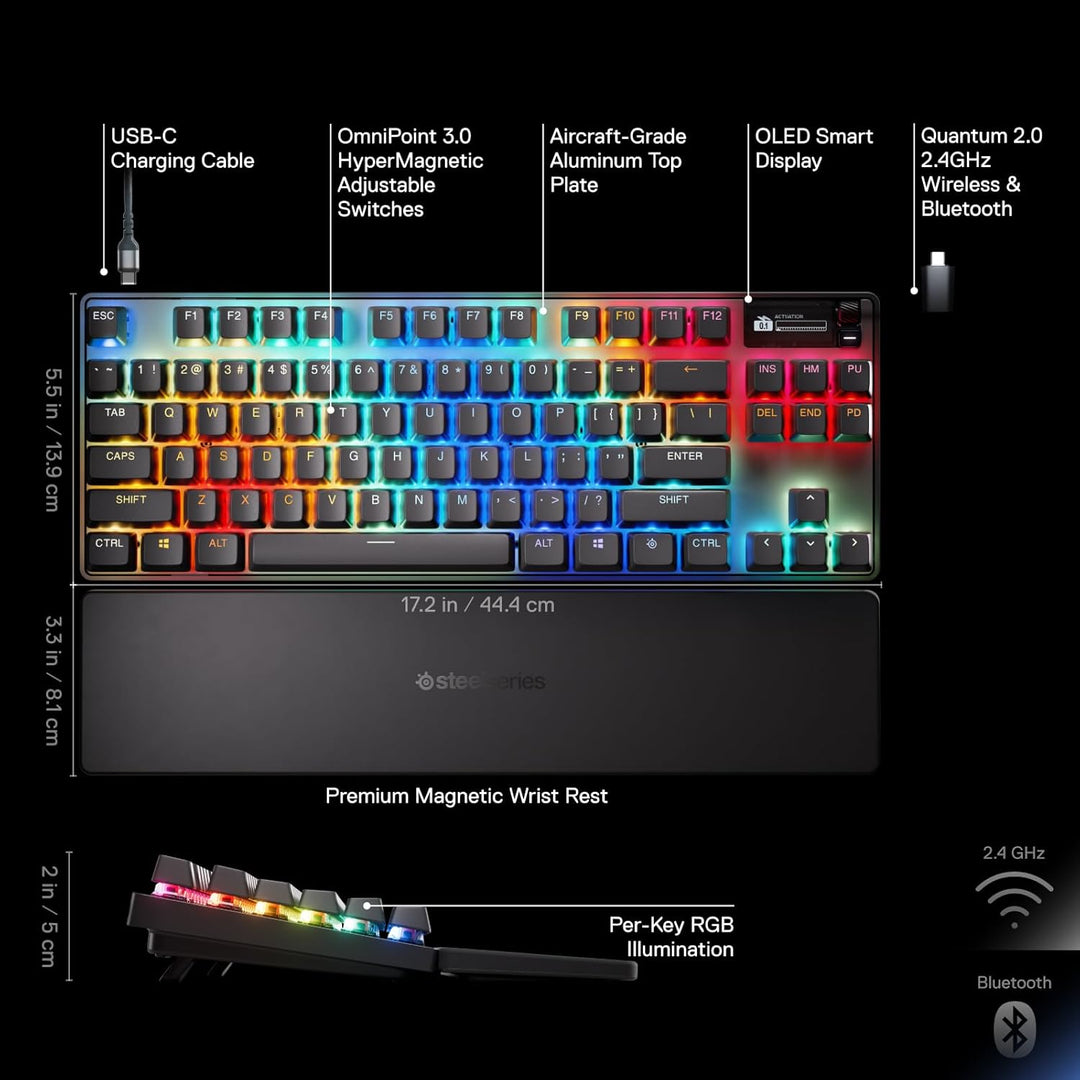 SteelSeries Apex Pro TKL Wireless Gen 3 Interruptores OmniPoint 3.0...