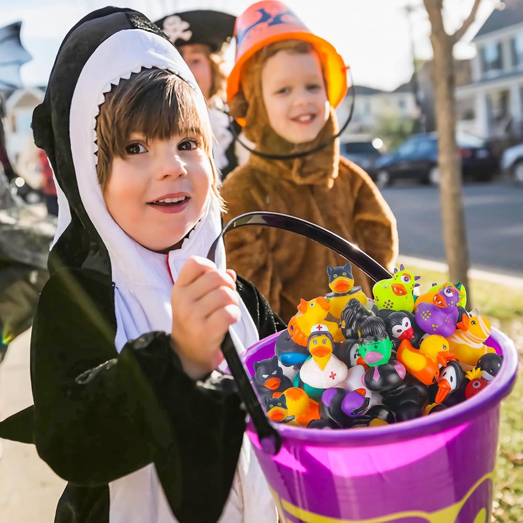 DMSKY 52 Pcs Halloween Rubber Ducks en Bulk, Assorted Styles