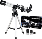 El Telescopio Thames & Kosmos Herramienta Esencial STEM | Telescopio Refractor para Niños con 100x de Magnificación y Brújula Integrada | Dispositivo Científico Clásico para Observaciones Astronómicas
