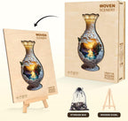 Paisaje en jarrones de cerámica, rompecabezas para adultos, regalos de madera, 125 piezas, 12.6 x 6.7 pulgadas