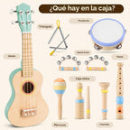 MGparty Juego de guitarra para niños pequeños, instrumentos musicales de