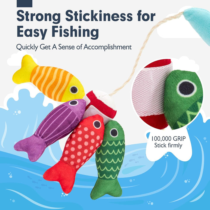 Juguetes para niños pequeños juego de pesca de tela