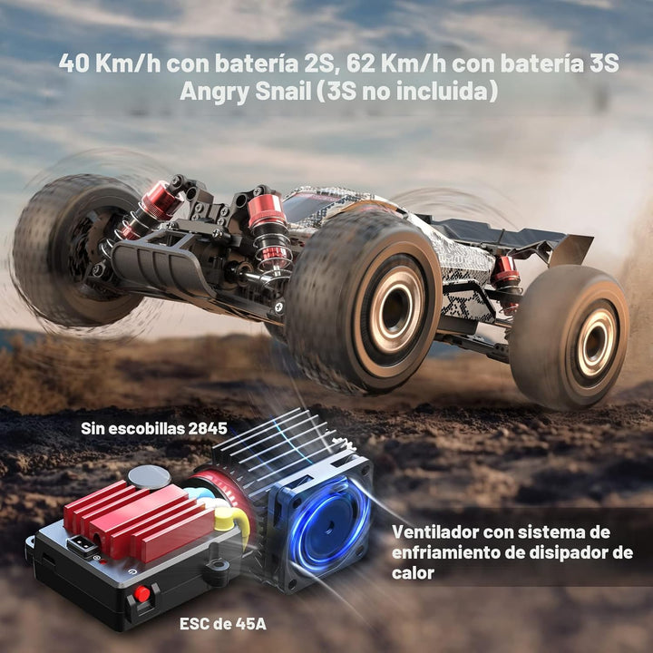 HYPER GO H16PL 1\/16 RTR Buggy RC sin Escobillas Rápido para Adulto...