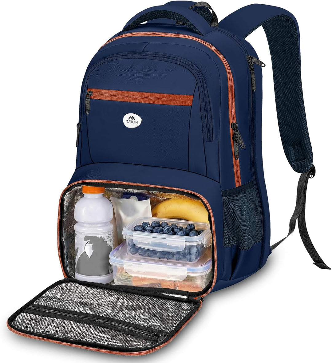 MATEIN Mochila para laptop con compartimento para el almuerzo, moch...