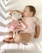 LeyaDoll Muñeca de bebé suave de felpa (40.6 cm), Fresa Chica-rosa