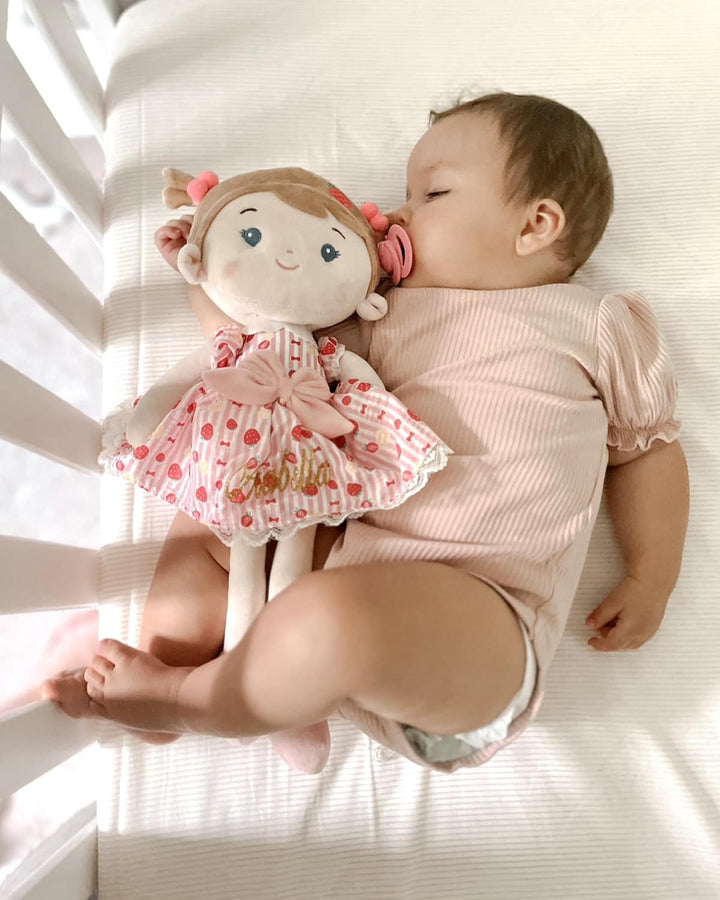 LeyaDoll Muñeca de bebé suave de felpa (40.6 cm), mi primera muñeca...