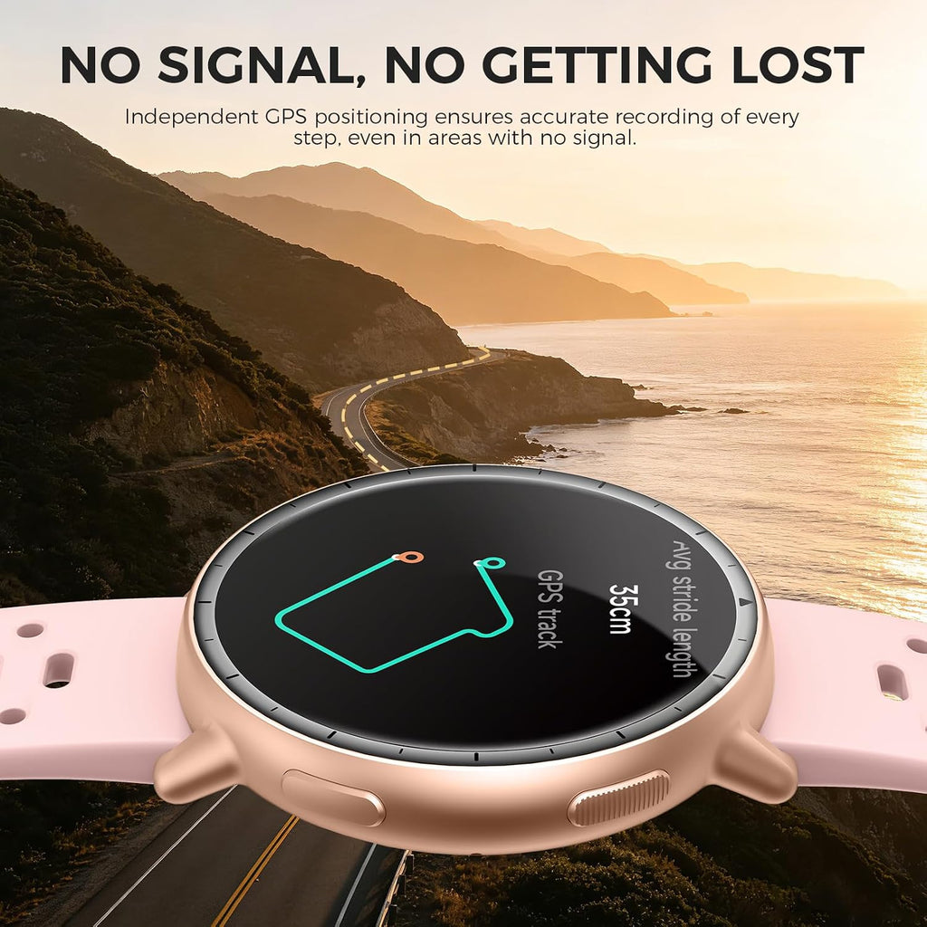 EGQINR GPS Smart Watch para Hombres y Mujeres, 1.32" AMOLED, Seguimiento de Actividad 5ATM