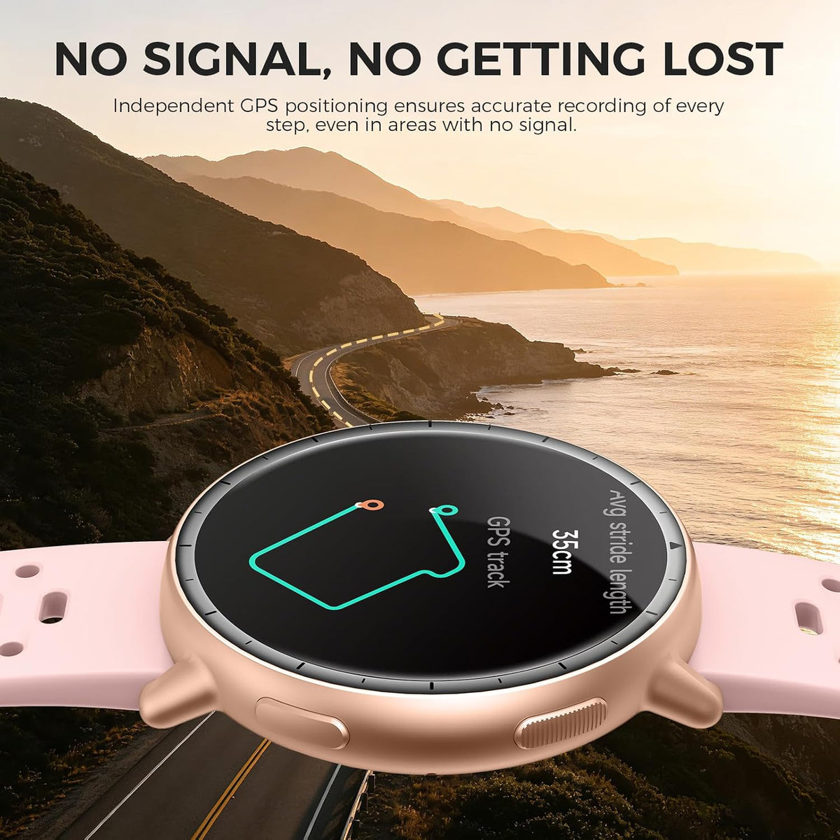 EGQINR GPS Smart Watch para Hombres y Mujeres, 1.32" AMOLED, Seguimiento de Actividad 5ATM