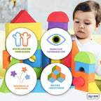 LOLO TOYS Bloques de espuma de construcción grandes para niños pequeños – Bloques de construcción gigantes gigantes grandes (30 piezas)