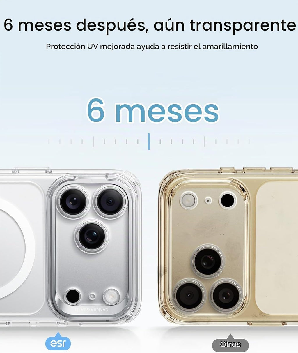 ESR Funda híbrida clásica para iPhone 18 Pro/17 Pro con soporte flexible