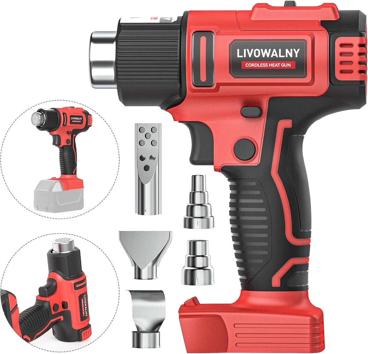 Pistola de calor compatible con batería Milwaukee de 18 V (solo herramienta