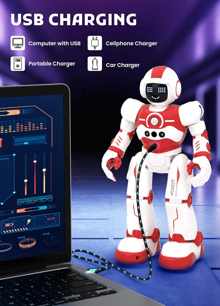 EduCuties Juguetes robot para niños, control remoto programable, ju...