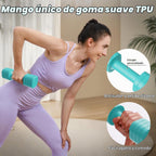 Juego de Pesas Ajustables Zempox, Juego 4 en 1 de Mancuernas Libres para Mujeres, Pesas de Mano para Mujeres en Casa, Cada Una 2lb 3lb 4lb 5lb con Mango de Goma TPU Suave para Gimnasio en Casa y Equipamiento de Fitness Acuático