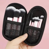Kit básico con juego de 6 brochas y juego de bases de maquillaje mi...