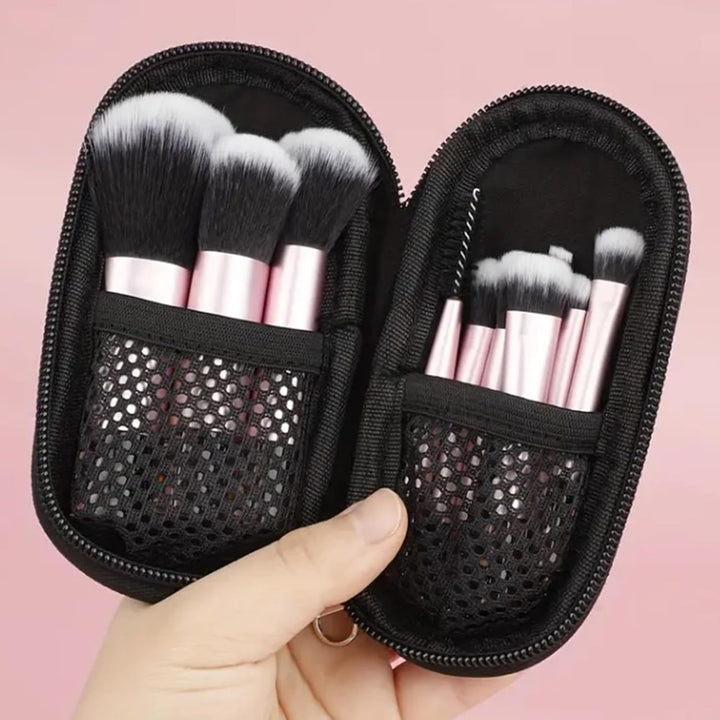 Kit básico con juego de 6 brochas y juego de bases de maquillaje mi...