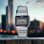 Casio A700W-1A Reloj Digital Unisex Retro de Acero Inoxidable LED A700